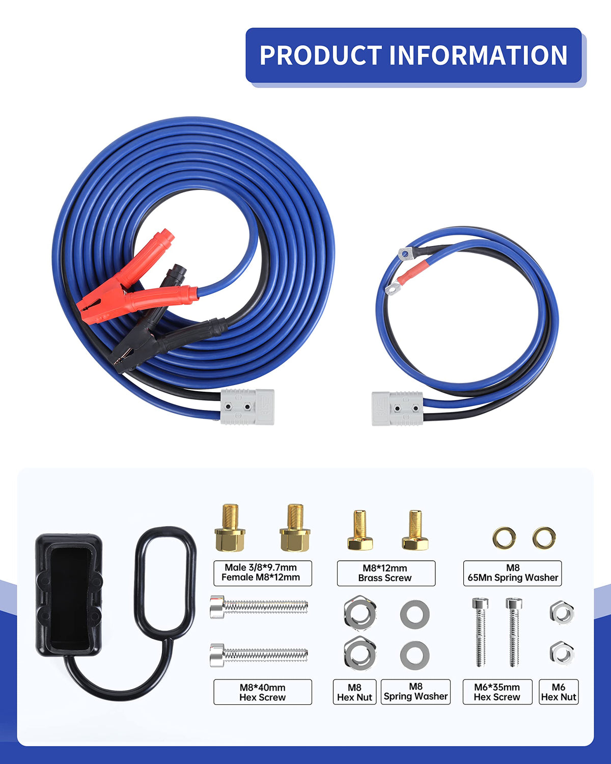 SAFEMATE jumper cables hooked to a truck during an emergency start for reliable power
