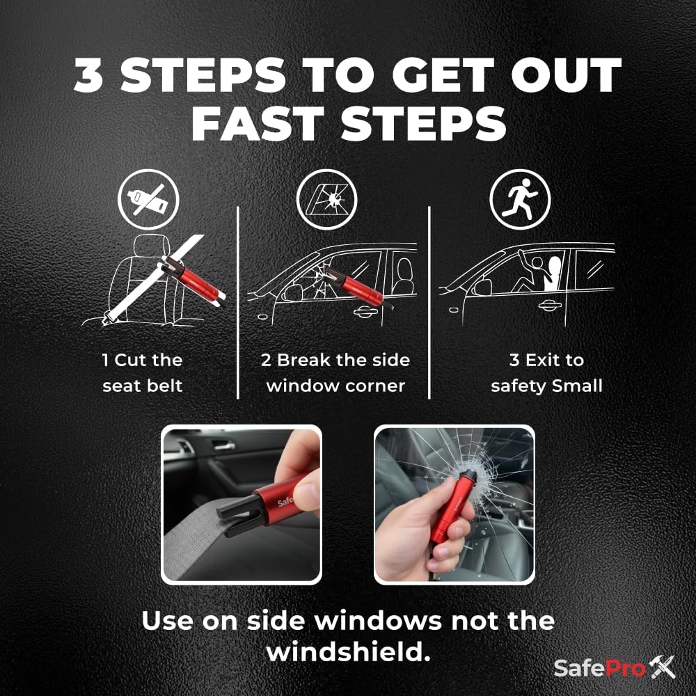 SafePro X alongside emergency kit items emphasizing vehicle preparedness