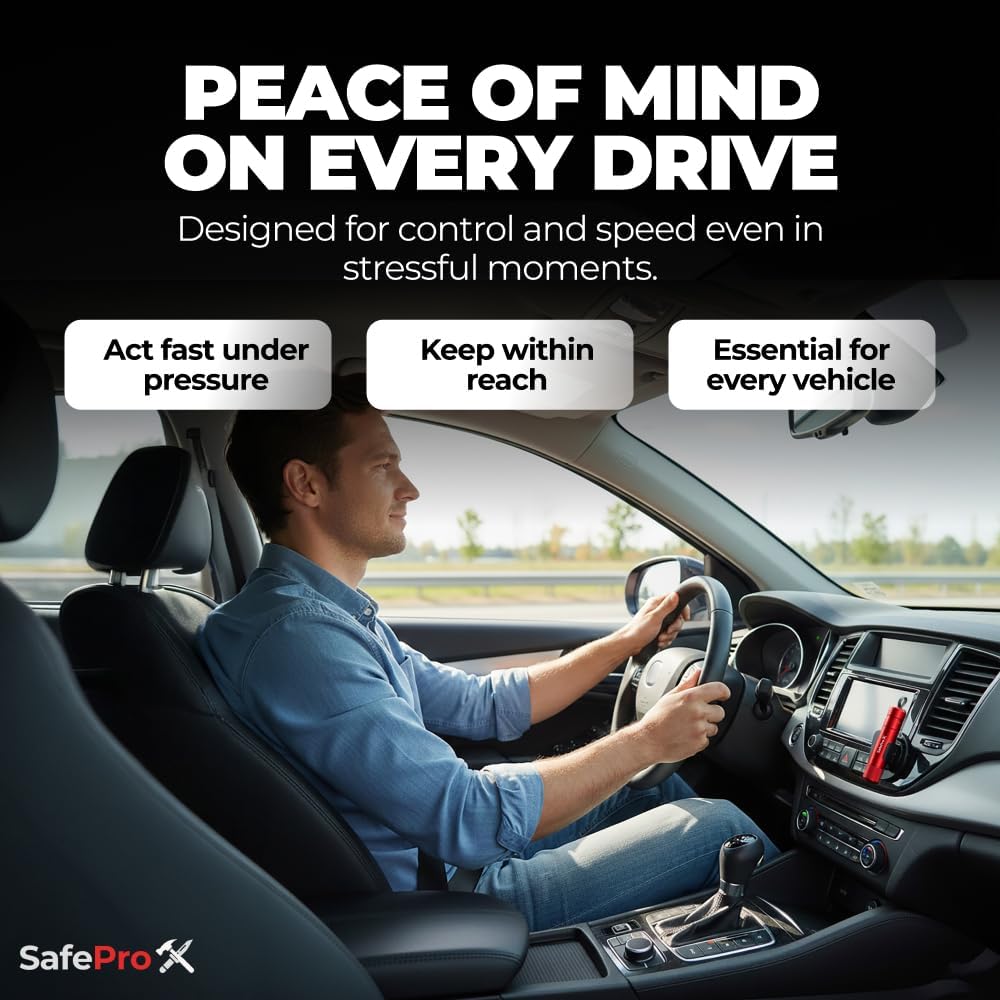 SafePro X mounted on visor for immediate reach in emergencies