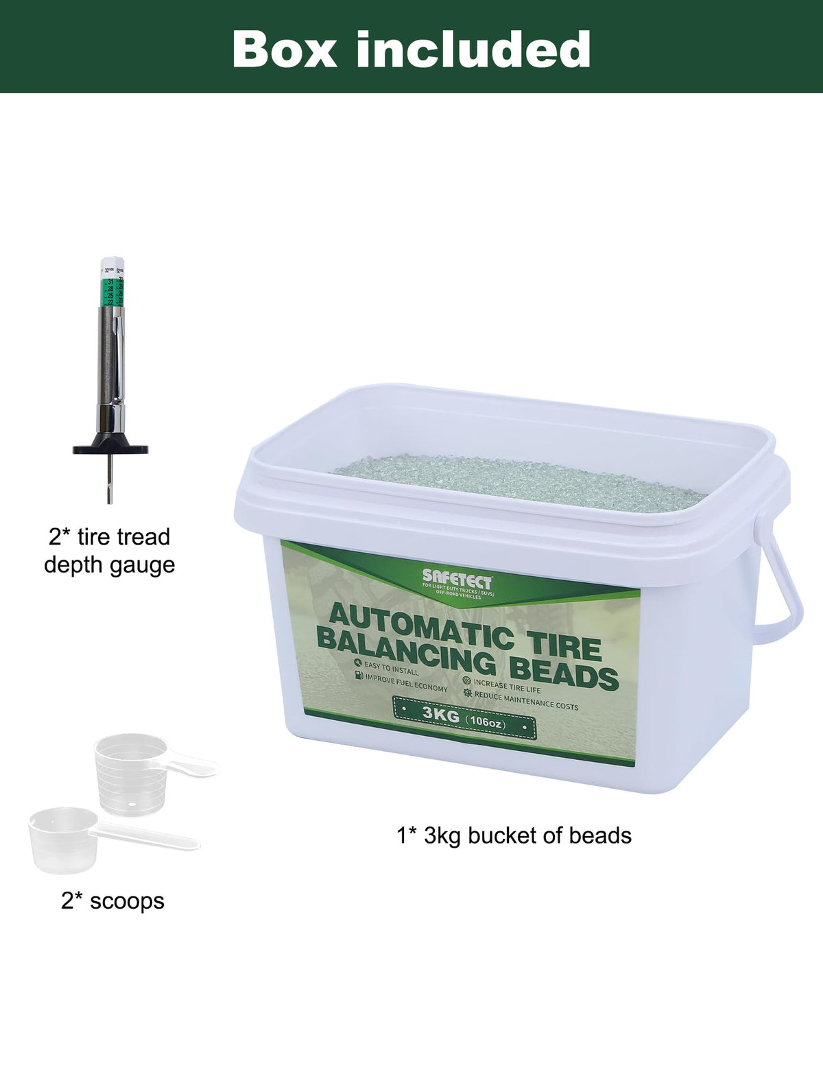 Safetect kit next to a motorcycle tire roadside to show practical use benefit