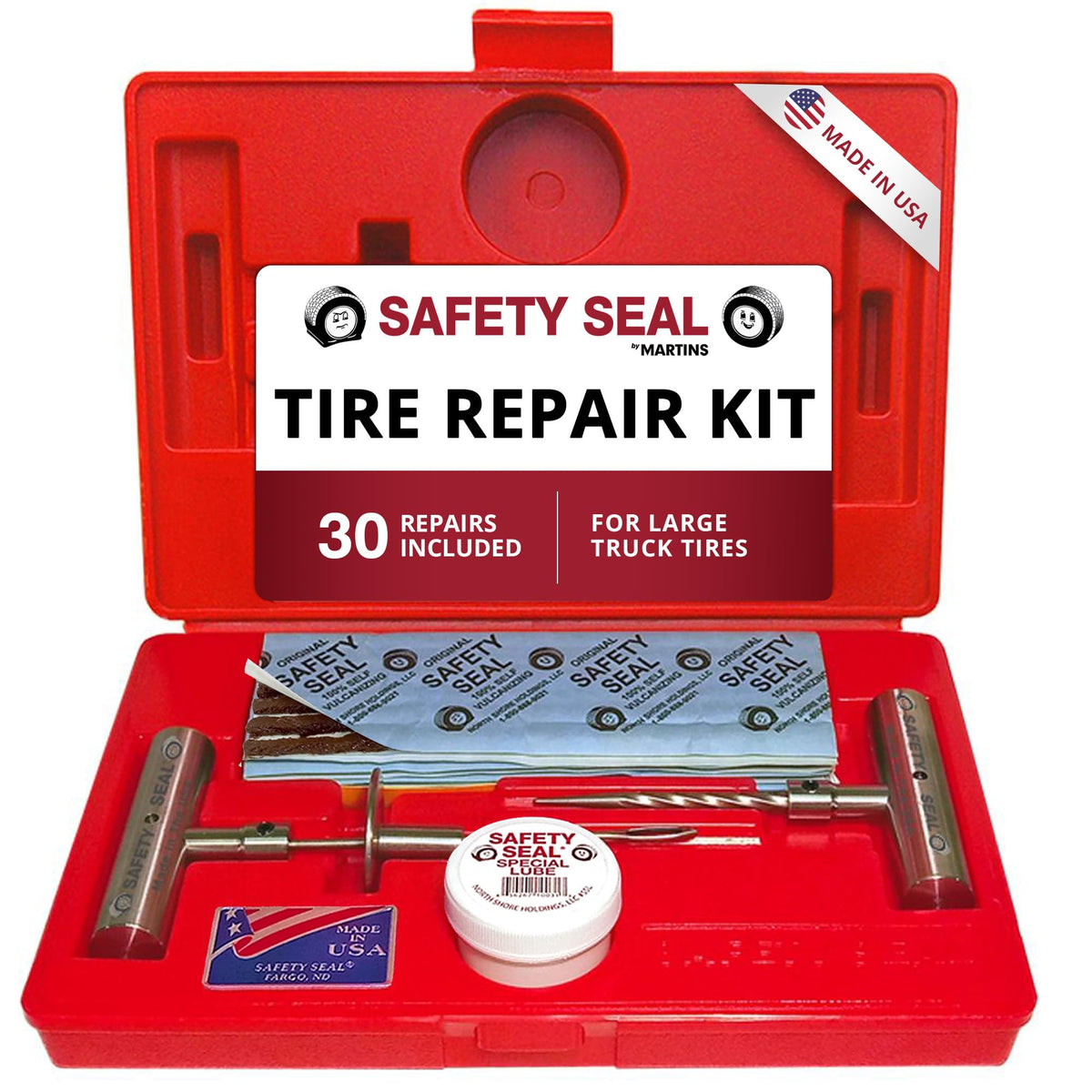 Safety Seal front case view showing organized tools and durable exterior for protection