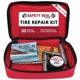 Safety Seal front of bag with compact storage and organized tools for portability