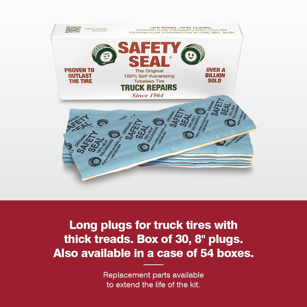 Safety Seal plug close-up detailing texture and heavy-duty seal benefit