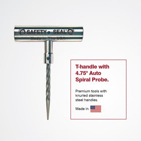 Safety Seal plug loaded on insertion tool illustrating ready-to-use field application