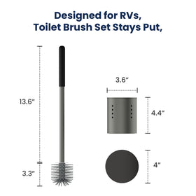 Safoner brush in holder with removable reservoir being emptied easily