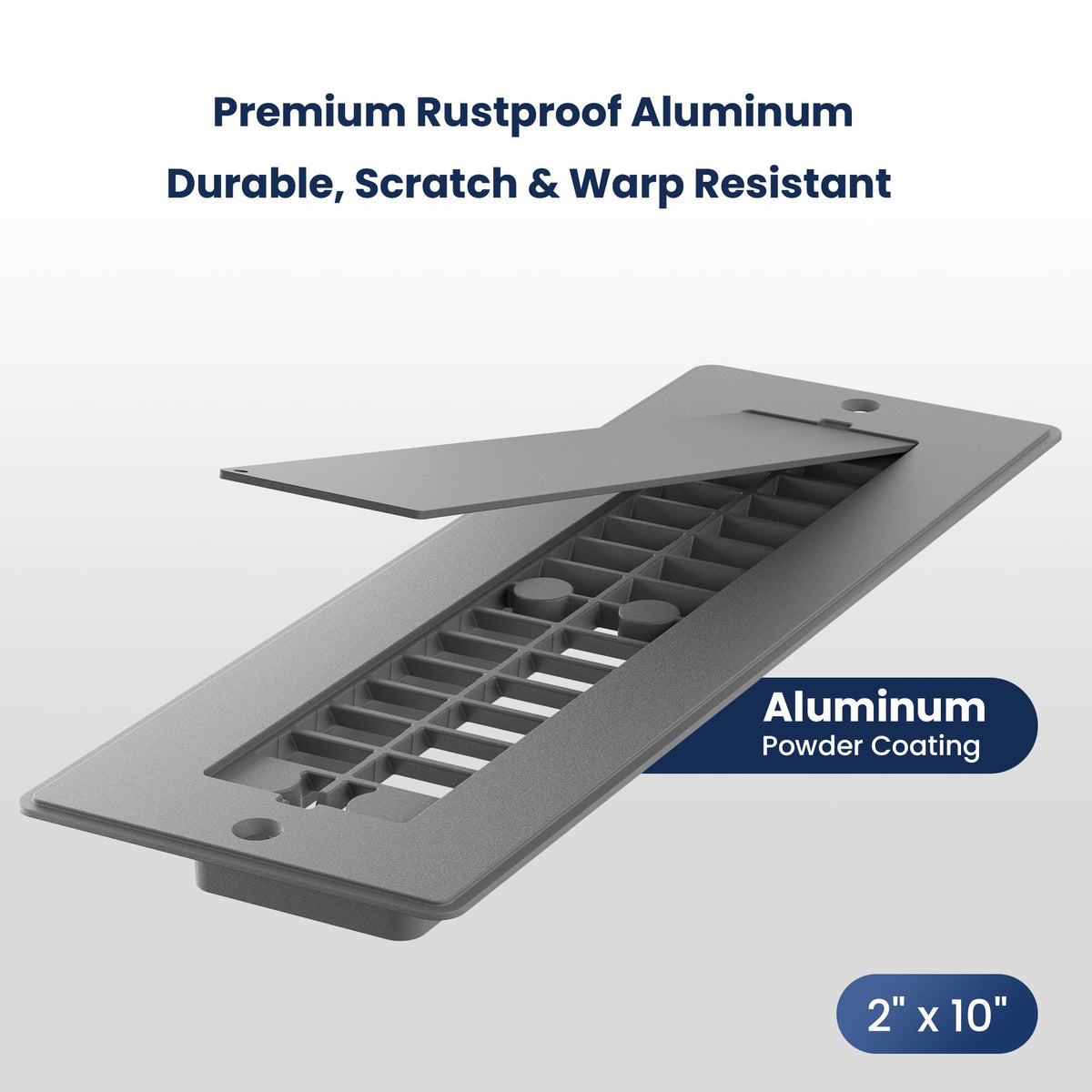 Safoner close-up aluminum grille texture highlighting scratch resistance