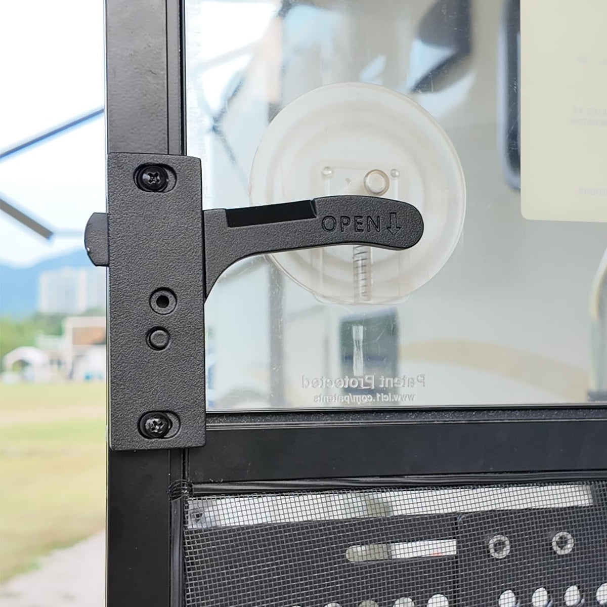 Safoner image of door frame keeper detail illustrating secure latch engagement