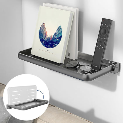 Safoner front view of fold-down shelf showing compact design and space-saving benefit
