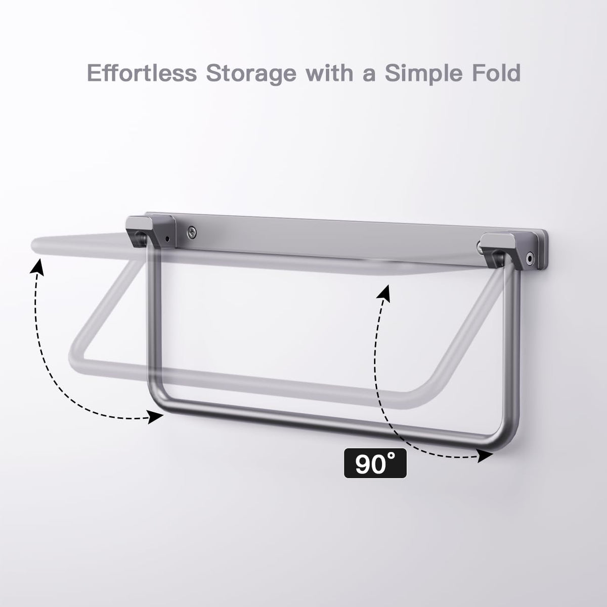 Safoner folded flat against camper wall to save space