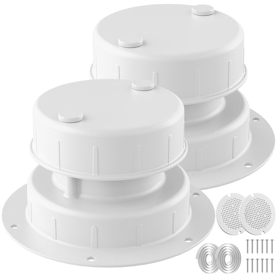 Safoner front view of aluminum vent cap showing durable design and easy replacement