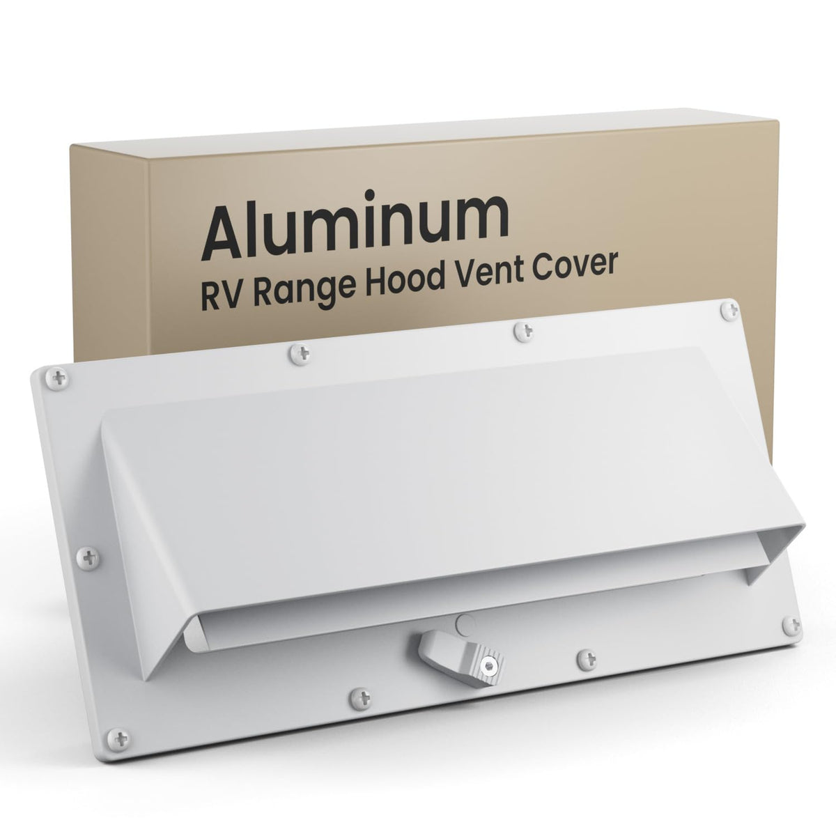 Safoner exterior vent cover front view showing durable aluminum and clean fit