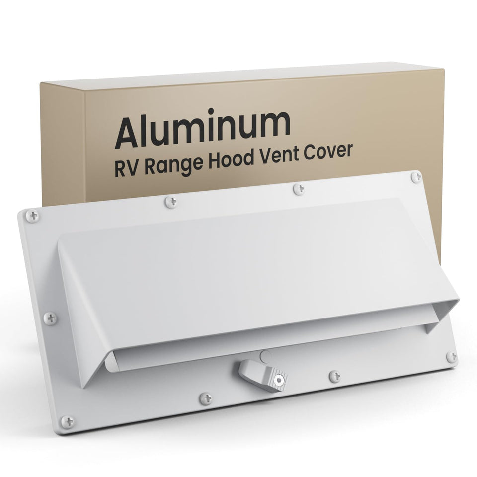 Safoner exterior vent cover front view showing durable aluminum and clean fit