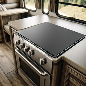 Safoner front view showing full cover and clean lines for added counter space