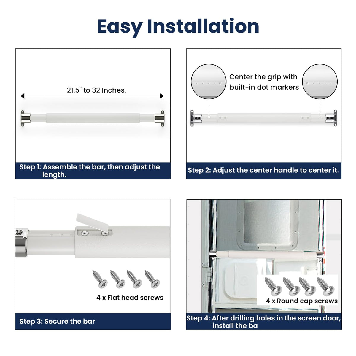 Safoner hardware and instructions layout enabling fast easy installation