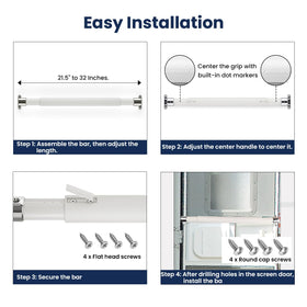 Safoner hardware and instructions layout enabling fast easy installation
