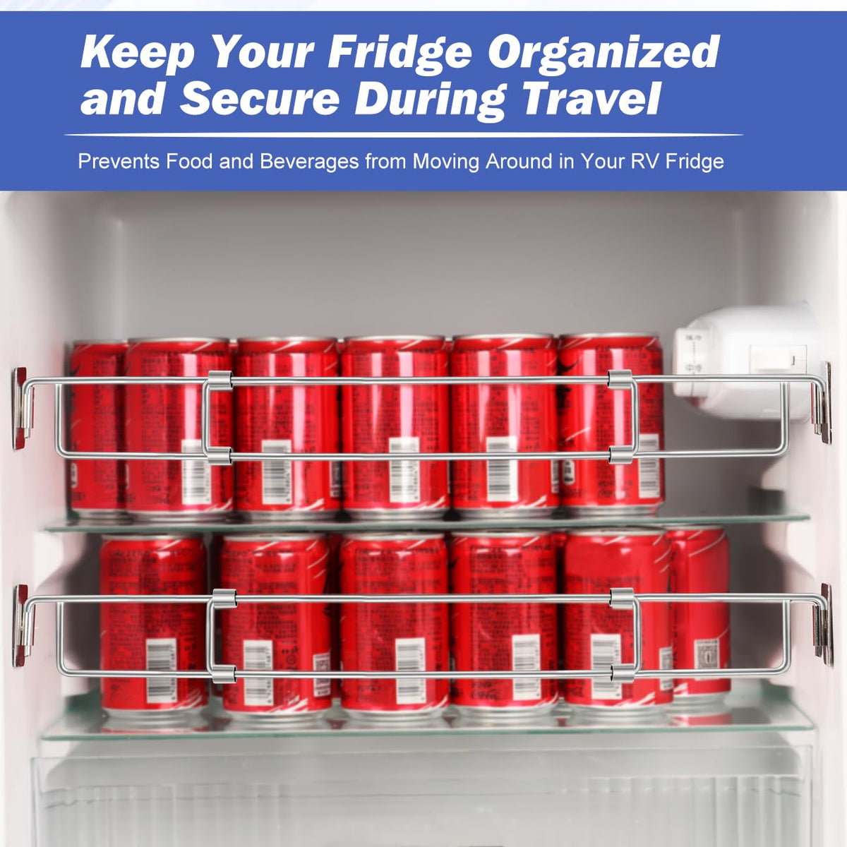 Safoner bars in use with bottles secured to prevent spills