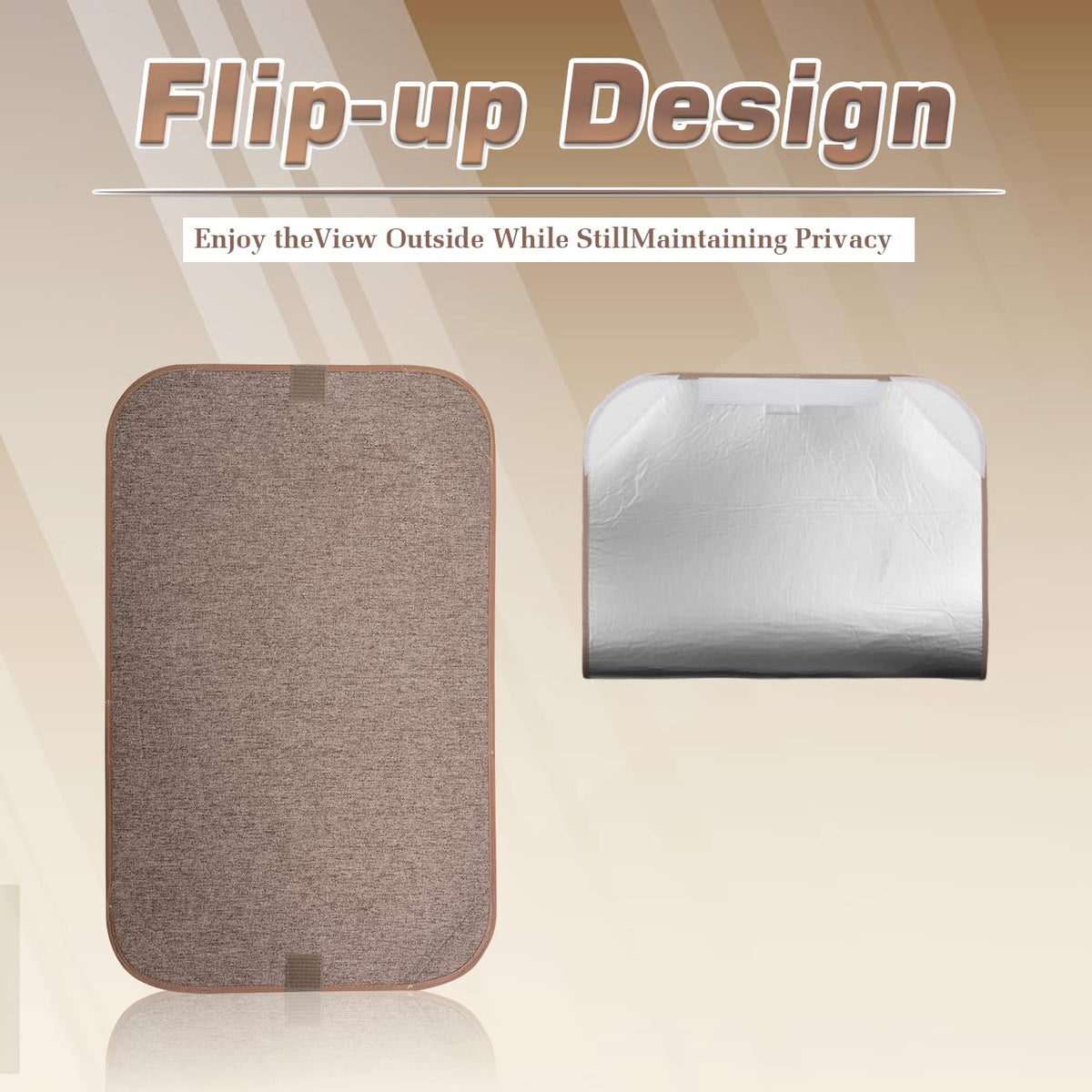 Safoner inner brown privacy layer detail providing darkness and discretion