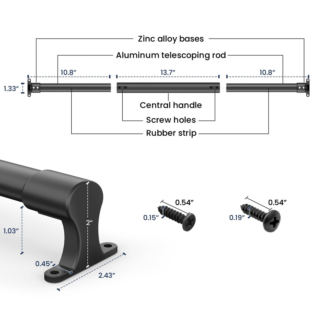 Safoner installation hardware layout with screws and instructions for easy DIY setup