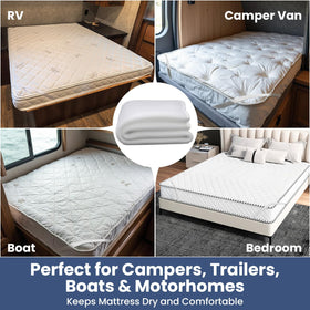 Safoner lifestyle camper bedroom with ventilated underlay for fresher sleep