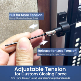 Safoner in use on an RV door demonstrating hands-free convenience and safety
