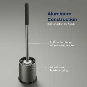 Safoner extra-long one-piece aluminum handle close-up for sturdy reach