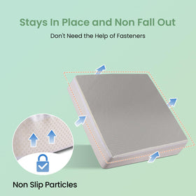 Safoner close-up of non-slip side particles preventing vent insulator slippage