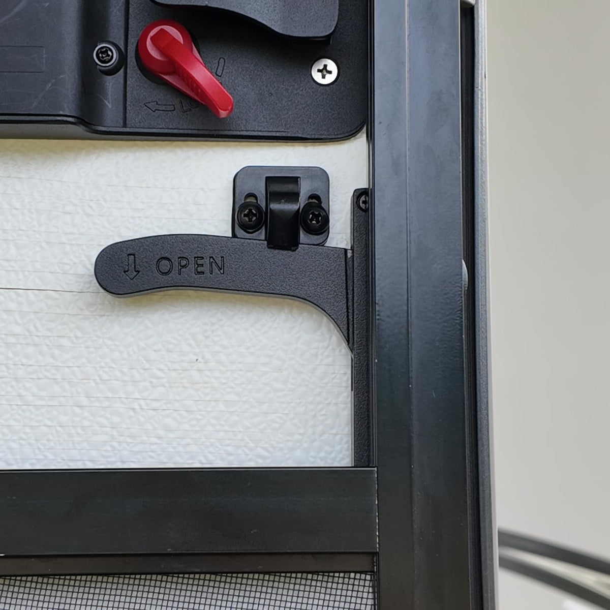 Safoner outside striker view demonstrating correct alignment and smooth operation