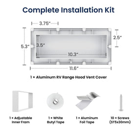 Safoner vent held in hands to show size and lightweight ease of installation