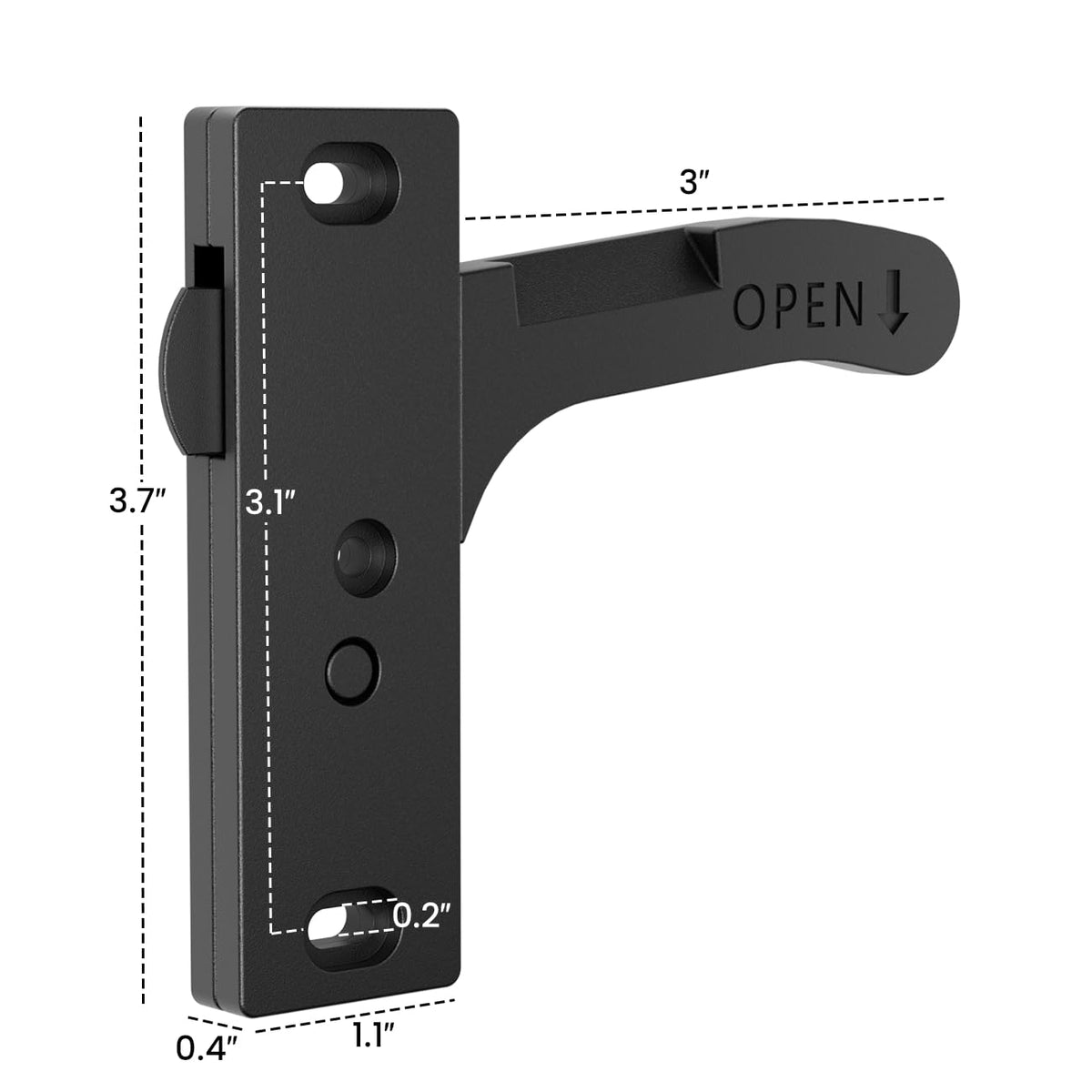 Safoner black powder-coated screws and washers highlighting discreet exterior finish