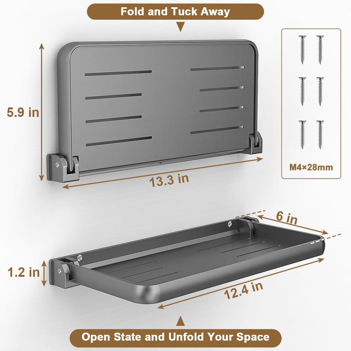 Safoner shelf supporting coffee and phone offering convenient access while camping