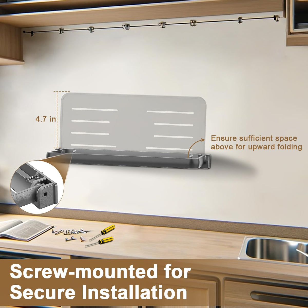 Safoner installation hardware and screws demonstrating secure, rust-resistant mounting
