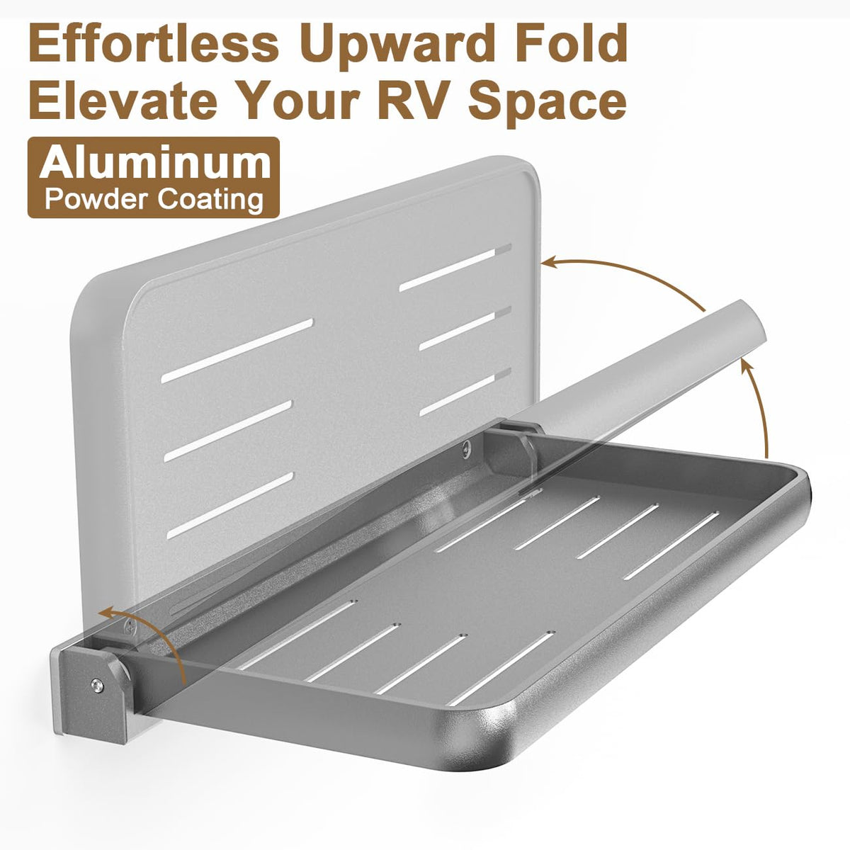 Safoner shelf next to hand showing compact size and easy access