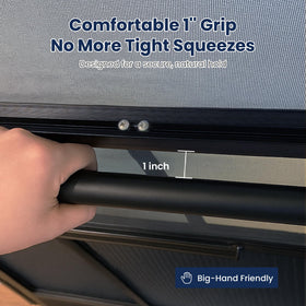 Safoner side profile showing aluminum finish and lightweight durable construction benefit