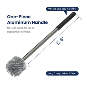Safoner silicone bristles detail cleaning without scratching RV toilet