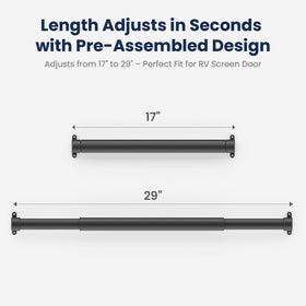 Safoner telescoping mechanism detail demonstrating adjustable 17"–29" fit benefit