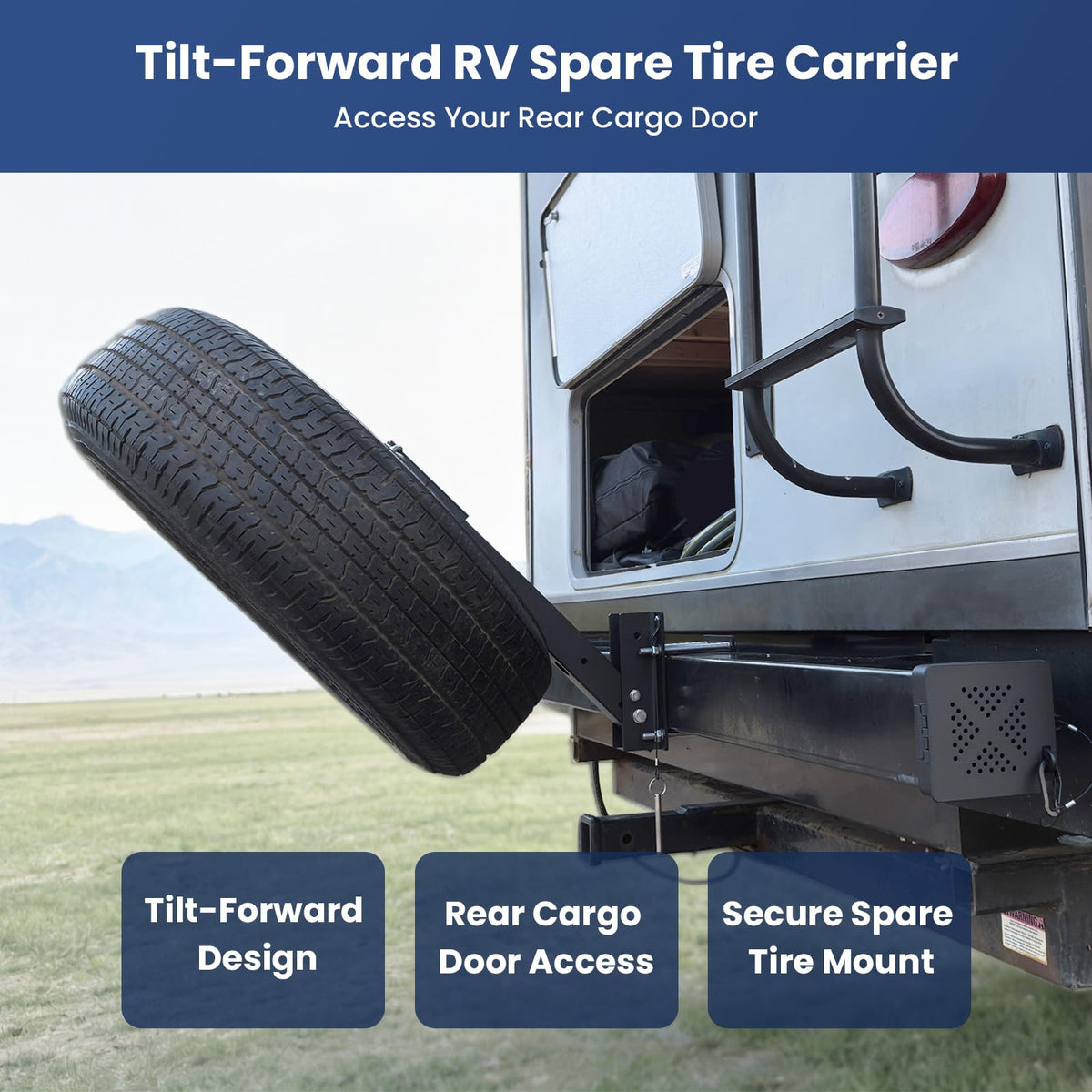 Safoner tilt-forward mechanism detail enabling rear cargo access benefit