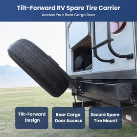 Safoner tilt-forward mechanism detail enabling rear cargo access benefit