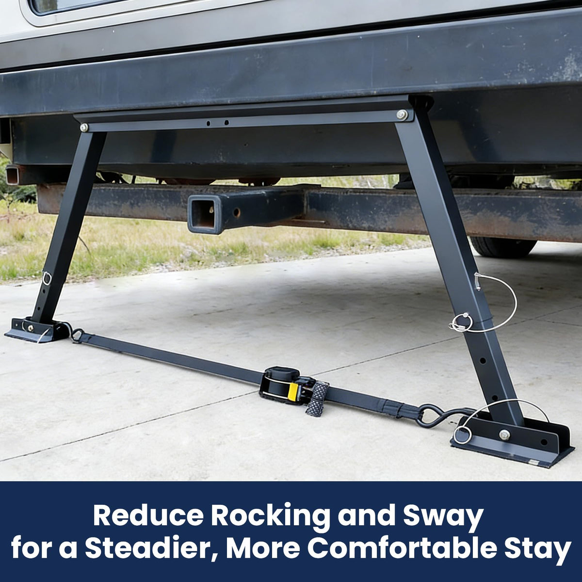 Safoner top bar close-up highlighting wide 3.5 inch aluminum surface for stability