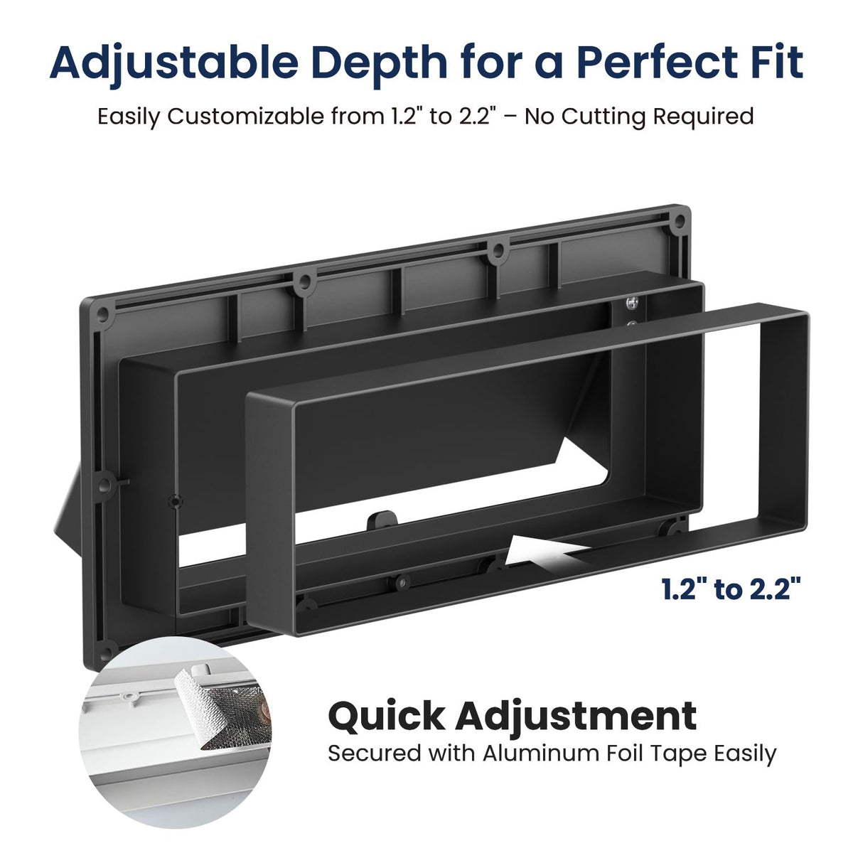 Safoner vent with included butyl tape demonstrating waterproof seal for leak prevention