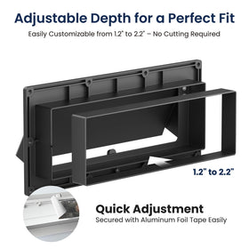 Safoner vent with included butyl tape demonstrating waterproof seal for leak prevention