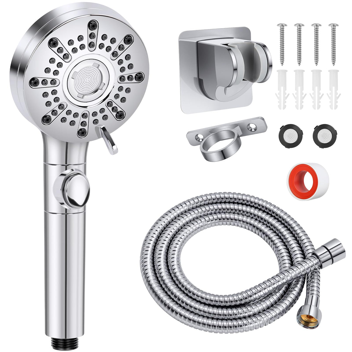 Saidrip front view of RV shower head showing compact design and multiple spray settings for efficient rinsing
