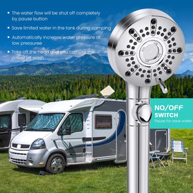 Saidrip shower head power-jet spray in use rinsing a bathtub quickly and reducing water use