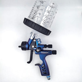 saigaole spray gun side controls with knobs visible for fine airflow and fluid adjustments