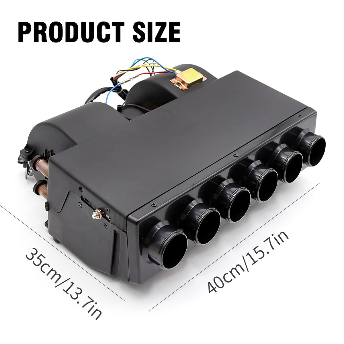 Saihisday blower and six vents image demonstrating strong 600 CFM airflow and distribution