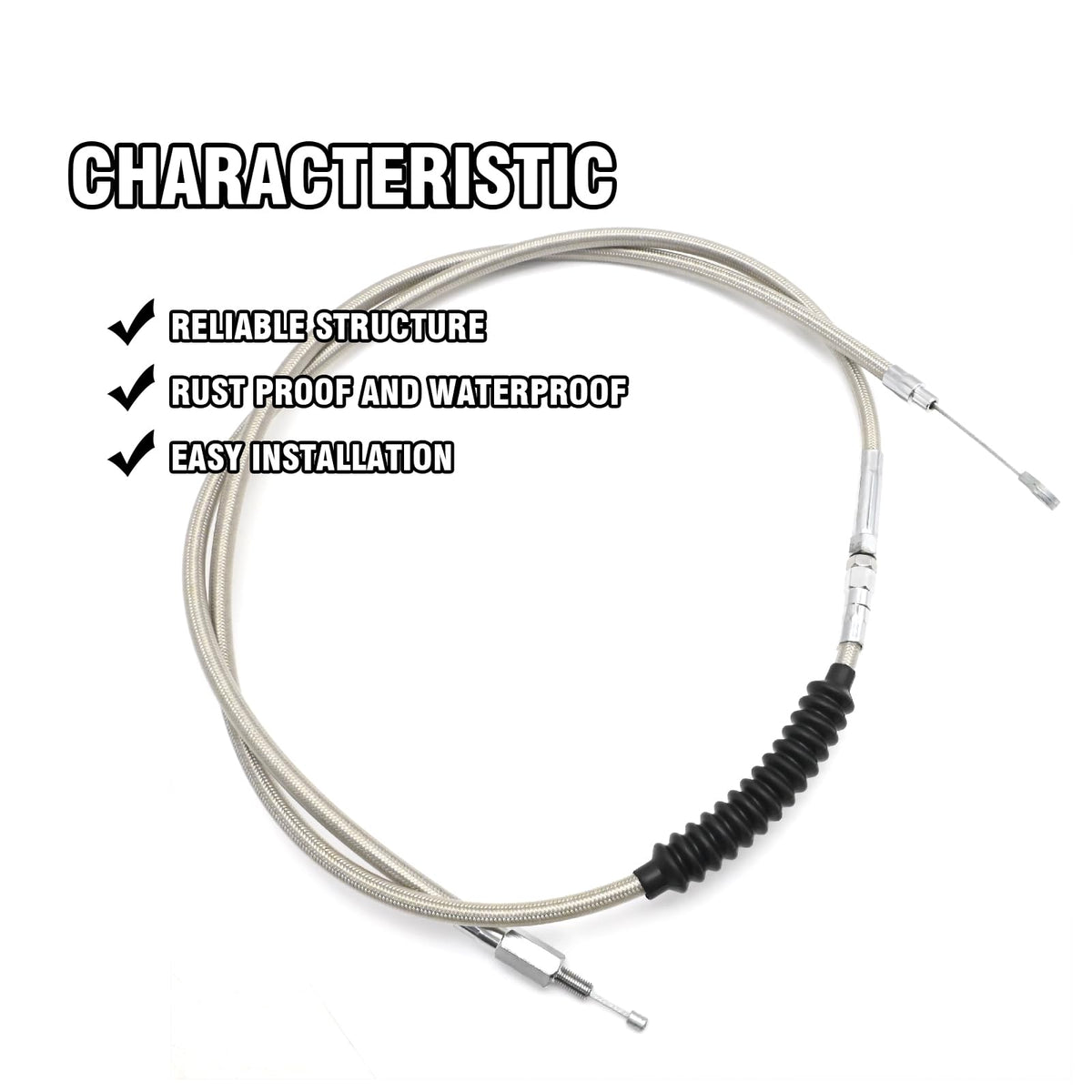 Saihisday clutch cable routed under frame showing correct weather-resistant protection