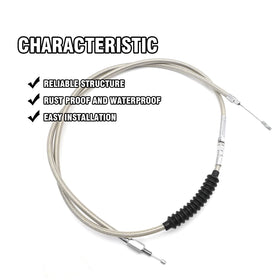 Saihisday clutch cable routed under frame showing correct weather-resistant protection