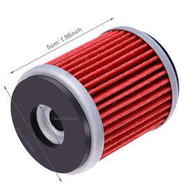 Saihisday oil filter installed on Yamaha engine showing proper fitment