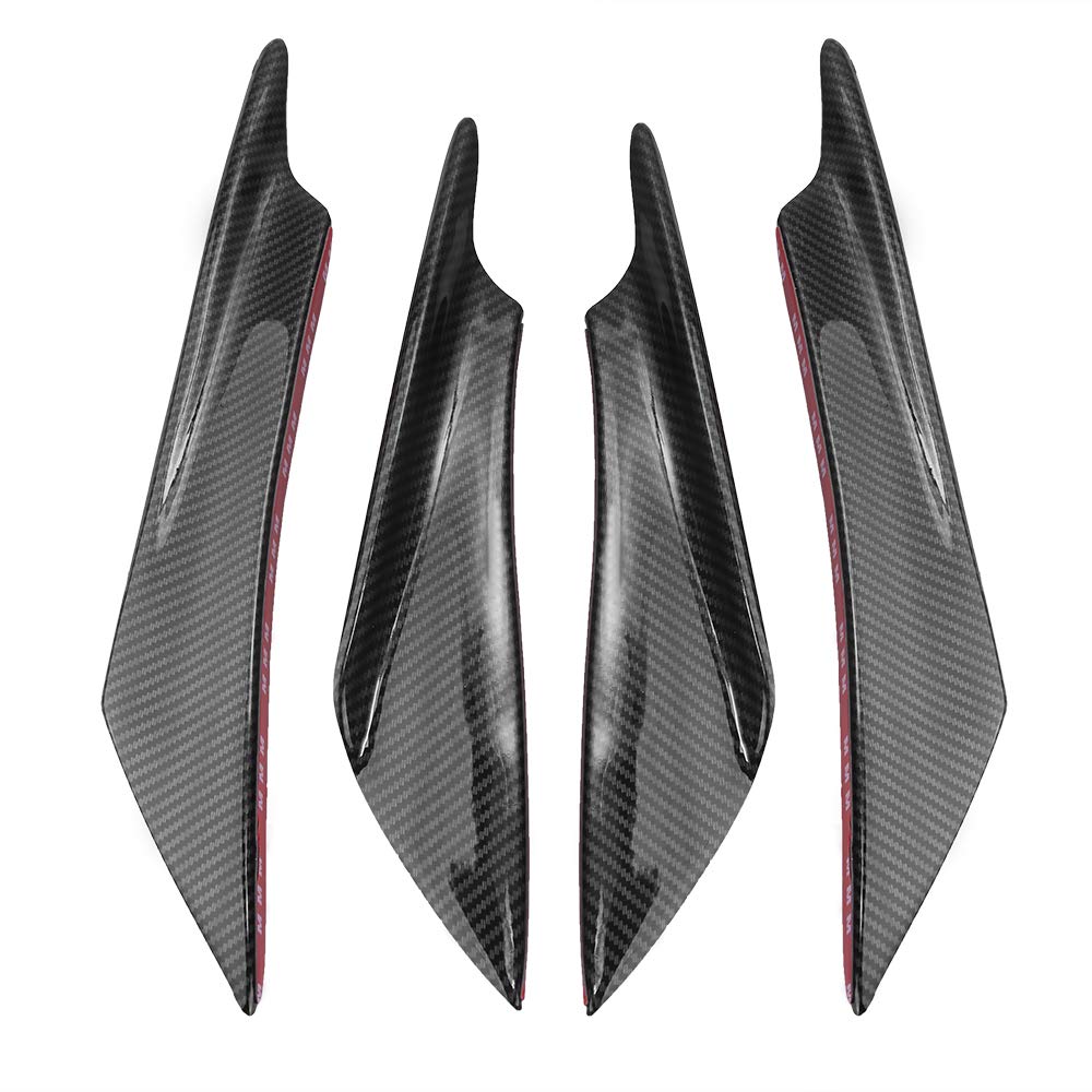 Saihisday front bumper canards front view showing fit and style benefit