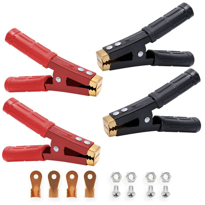 Saihisday front view of four clamps showing color coding and robust build for dependable starts
