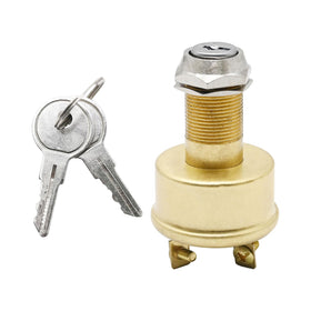 Saihisday front view ignition switch showing durable brass housing and key slot for reliability